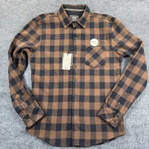 Nomad Shirt Mens Small Brown Buffalo Plaid Thermal Lined Flannel Button Front